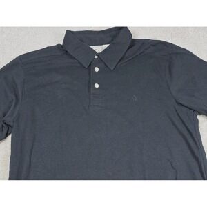 Volcom Polo Shirt Mens Size M Charcoal‎ Gray Knit Embroidery Logo Short Sleeve